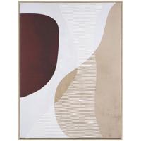Leen Bakker - Schilderij Noah Rood - 60x45 Cm - MDF - Rood#Wit#Beige#Crème#Roze - 2.5x45x60 Cm