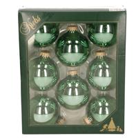 Kerstballen - 24x st - jade groen - 7 cm - glas - kerstversiering