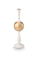 Pip Studio Kaarsenhouder Metalen Bol Wit/Goud 44cm