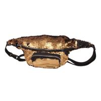Pailletten taille tas dubbele kleur make-up tas zeemeermin portemonnees borst pack vrouwen meisje reizen mobiele telefoon tas (goud)