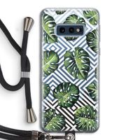 Geometrische jungle: Samsung Galaxy S10e Transparant Hoesje met koord
