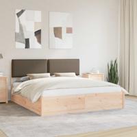 Bedframe met Gevoerd Hoofdgedeelte Taupe 180 x 200 cm