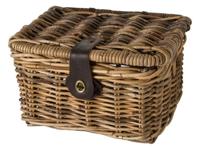 Rotan Fietsmand Junior Met Klep Bruin