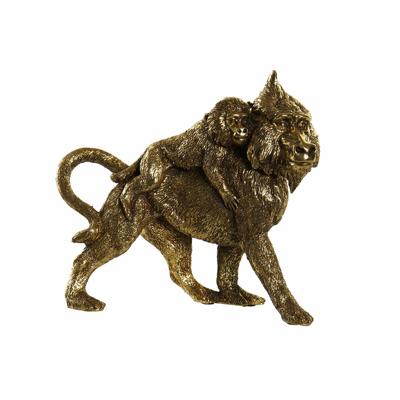 Decoratieve figuren DKD Home Decor FZ-93397 Wit Gouden Hars Rechthoekig Koloniaal Modern 21 x 8,5 x 18,5 cm