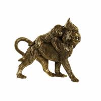 Decoratieve figuren DKD Home Decor FZ-93397 Wit Gouden Hars Rechthoekig Koloniaal Modern 21 x 8,5 x 18,5 cm
