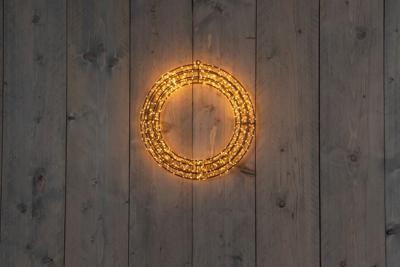 36CMX5CM KRANS ZWART 800LED CLASSIC WARM - 5M AANLOOPSNOER - ON / DIMMER / 8/16H TIMER / OFF IP44 TRAFO - Annas collection