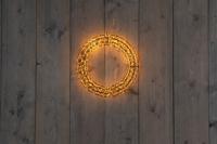 36CMX5CM KRANS ZWART 800LED CLASSIC WARM - 5M AANLOOPSNOER - ON / DIMMER / 8/16H TIMER / OFF IP44 TRAFO - Annas collection