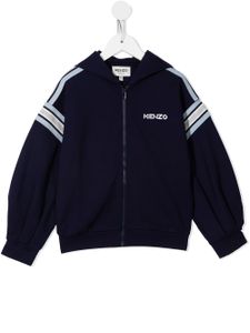 Kenzo Kids cardigan à logo imprimé - Bleu