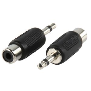 Valueline AC-001 kabeladapter/verloopstukje 3.5mm RCA Zwart