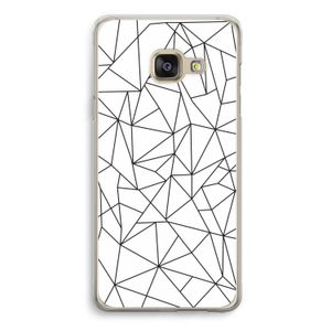 Geometrische lijnen zwart: Samsung Galaxy A3 (2016) Transparant Hoesje