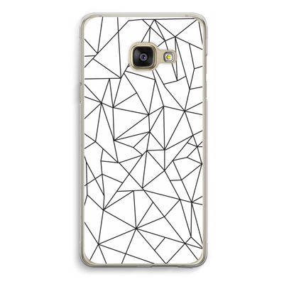 Geometrische lijnen zwart: Samsung Galaxy A3 (2016) Transparant Hoesje
