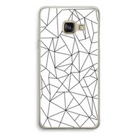 Geometrische lijnen zwart: Samsung Galaxy A3 (2016) Transparant Hoesje Geometrische lijnen zwart: Samsung Galaxy A3 (2016) Transparant Hoesje