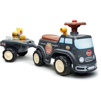 FALK - Food Truck Carrier - stoel die open kan, stuur met claxon, aanhanger en accessoires