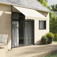 VidaXL Luifel uittrekbaar 200x150 cm stof en staal crèmekleurig