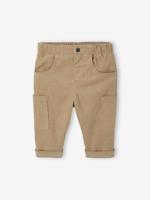 Babybroek met battle fit in fluweel/velours met voering kaki