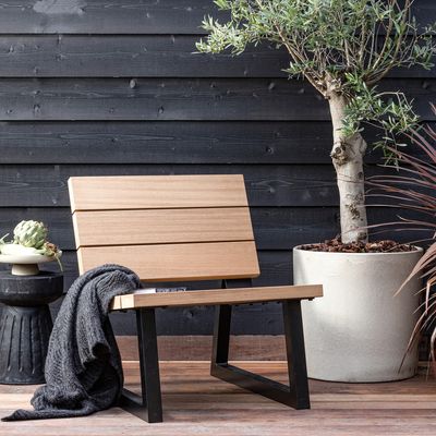 WOOOD Outdoor Fauteuil 'Banco' Hout en Metaal
