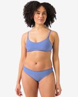 HEMA Dames Bikinibroekje Seersucker Blauw (blauw)