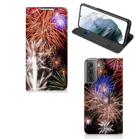 Samsung Galaxy S21 FE Hippe Standcase Vuurwerk - thumbnail