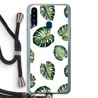 Tropische bladeren: Samsung Galaxy A20s Transparant Hoesje met koord