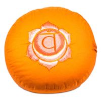 Yogi & Yogini Meditatiekussen Katoen Oranje - 2e Chakra Swadhishthana - 33 x 15 cm - thumbnail