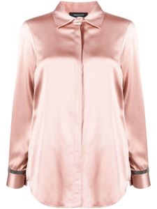 Fabiana Filippi chemise en satin à manches longues - Rose