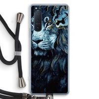 Darkness Lion: Sony Xperia 5 II Transparant Hoesje met koord