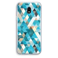 Gekleurde driehoekjes blauw: Samsung Galaxy J3 (2017) Transparant Hoesje