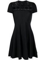 Valentino Garavani robe en maille à broderies - Noir Valentino Garavani robe en maille à broderies - Noir