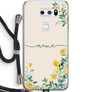 Gele bloemen: LG V30 Transparant Hoesje met koord