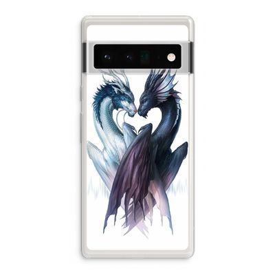 Yin Yang Dragons: Google Pixel 6 Pro Transparant Hoesje