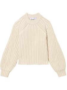 Proenza Schouler White Label pull crop en maille nervurée - Tons neutres