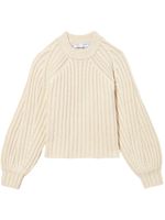 Proenza Schouler White Label pull crop en maille nervurée - Tons neutres - thumbnail