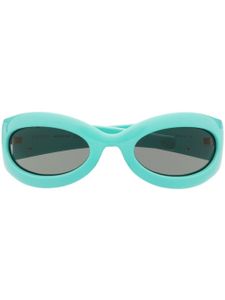 Gucci Eyewear lunettes de soleil Blondie à monture géométrique - Bleu