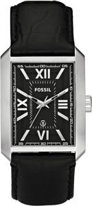 Horlogeband Fossil FS4576 Leder Zwart 24mm