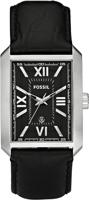Horlogeband Fossil FS4576 Leder Zwart 24mm - thumbnail