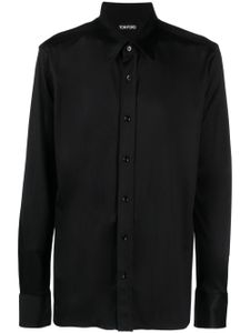 TOM FORD chemise en soie à manches longues - Noir