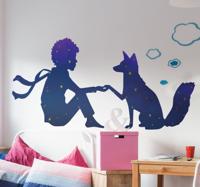 Muursticker hond & jongen