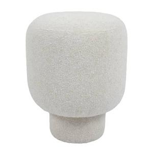 Giga Meubel - Poef Rond - Beige Bouclé - 45x45x45cm - Avia