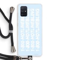 Hotline bling blue: Samsung Galaxy A71 Transparant Hoesje met koord