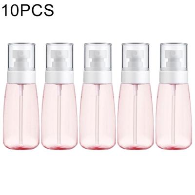10 stuks Portable hervulbare plastic Fine mist parfum spray fles transparante lege spray sproeier fles 60ml (roze)