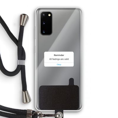 Reminder: Samsung Galaxy S20 Transparant Hoesje met koord
