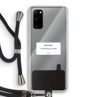 Reminder: Samsung Galaxy S20 Transparant Hoesje met koord