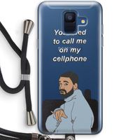 Hotline bling: Samsung Galaxy A6 (2018) Transparant Hoesje met koord