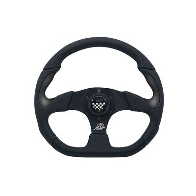 Simoni Racing Sportstuur X2 Poly/Pelle 'Formula' 330mm - Zwart SRX233PIN