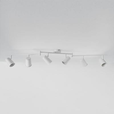 Riga - LED plafondlamp - 6 spots - Draaibaar en dimbaar - GU10 - Kantelbaar - Plafondspot - IP20 voor binnen - Wit