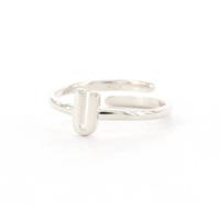Imotionals Ring Letter U Zilver