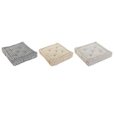 Kussen Home ESPRIT Geel Beige Mediterrane 56 x 56 x 13 cm (3 Stuks)