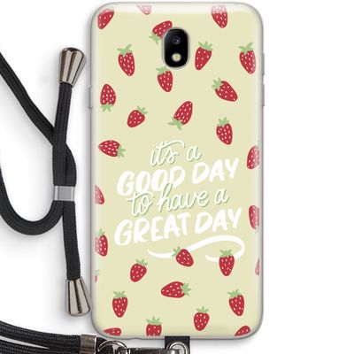 Don't forget to have a great day: Samsung Galaxy J7 (2017) Transparant Hoesje met koord