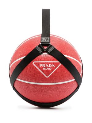 Prada ballon de basket à logo imprimé - Rouge