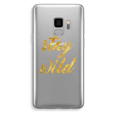 Stay wild: Samsung Galaxy S9 Transparant Hoesje